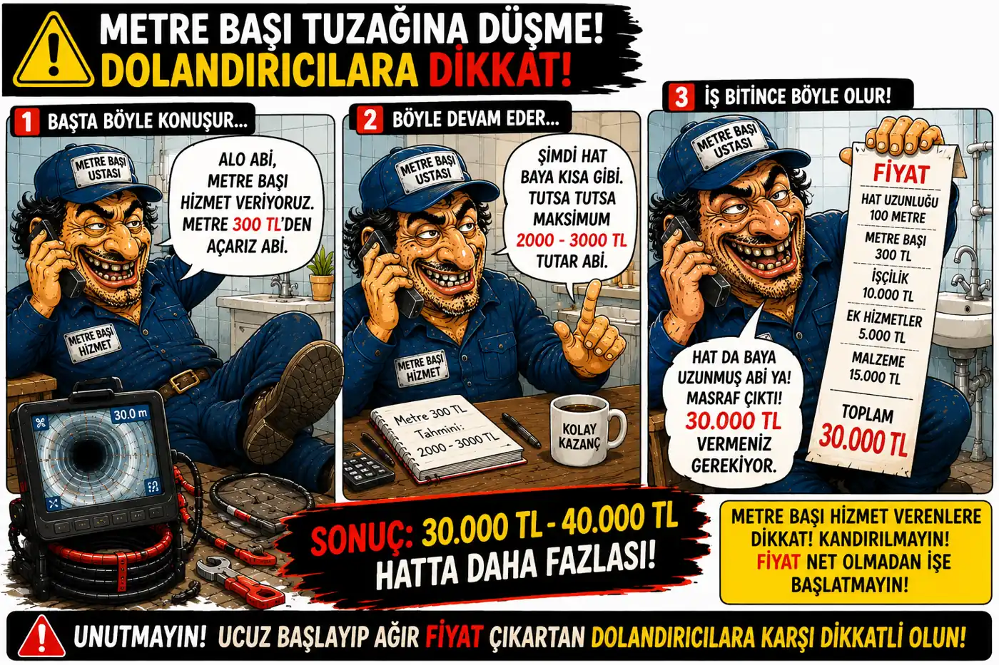 Tıkalı Boru Açma Fiyatları 2026 – Metre Başı Fiyat Verenlere Dikkat!